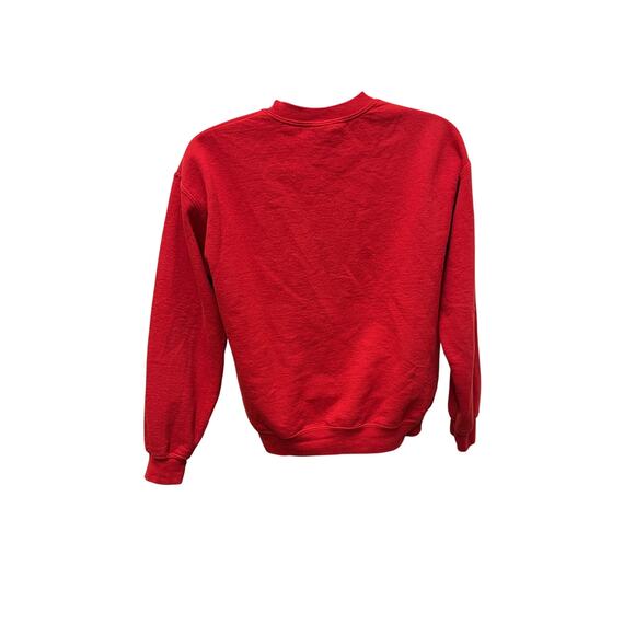 90s VTG UNIVERSITY OF WISCONSIN BADGERS RED ATHLETICS M Crew Neck NCAA - Picture 3 of 4